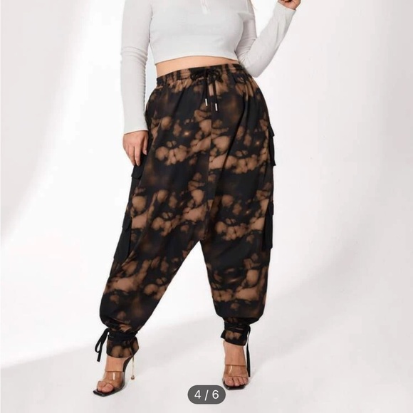 Tie Dye Cargo Harem Pants - Picture 3 of 4